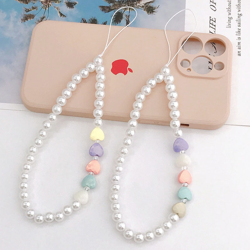 Faux pearl Beaded Love Chain