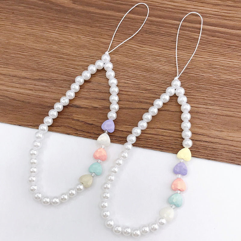 Faux pearl Beaded Love Chain