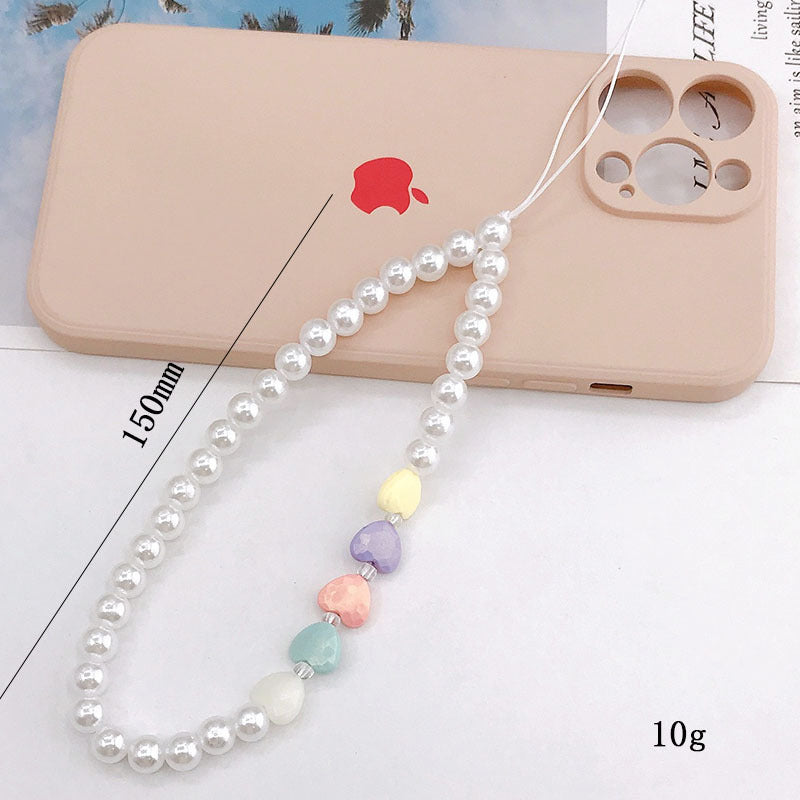 Faux pearl Beaded Love Chain