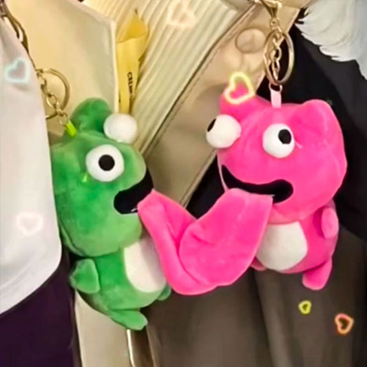 Couple Magnetic Kissing Frog Keychain