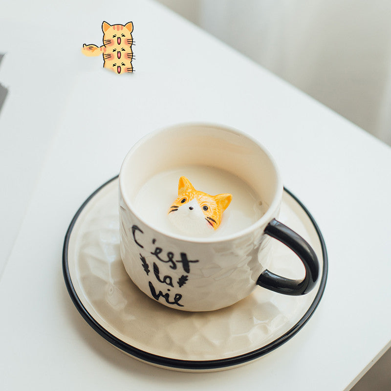 Peekaboo Kitten Ceramic Mug