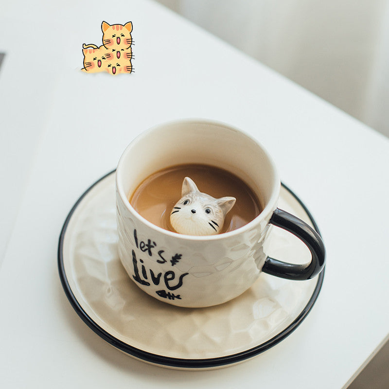 Peekaboo Kitten Ceramic Mug