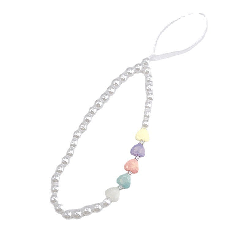 Faux pearl Beaded Love Chain