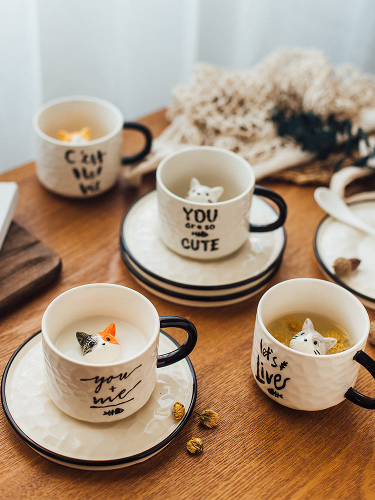 Peekaboo Kitten Ceramic Mug